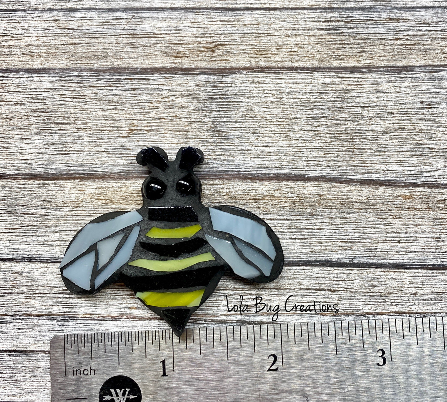 Mini Bee  -Glass Mosaic Magnet