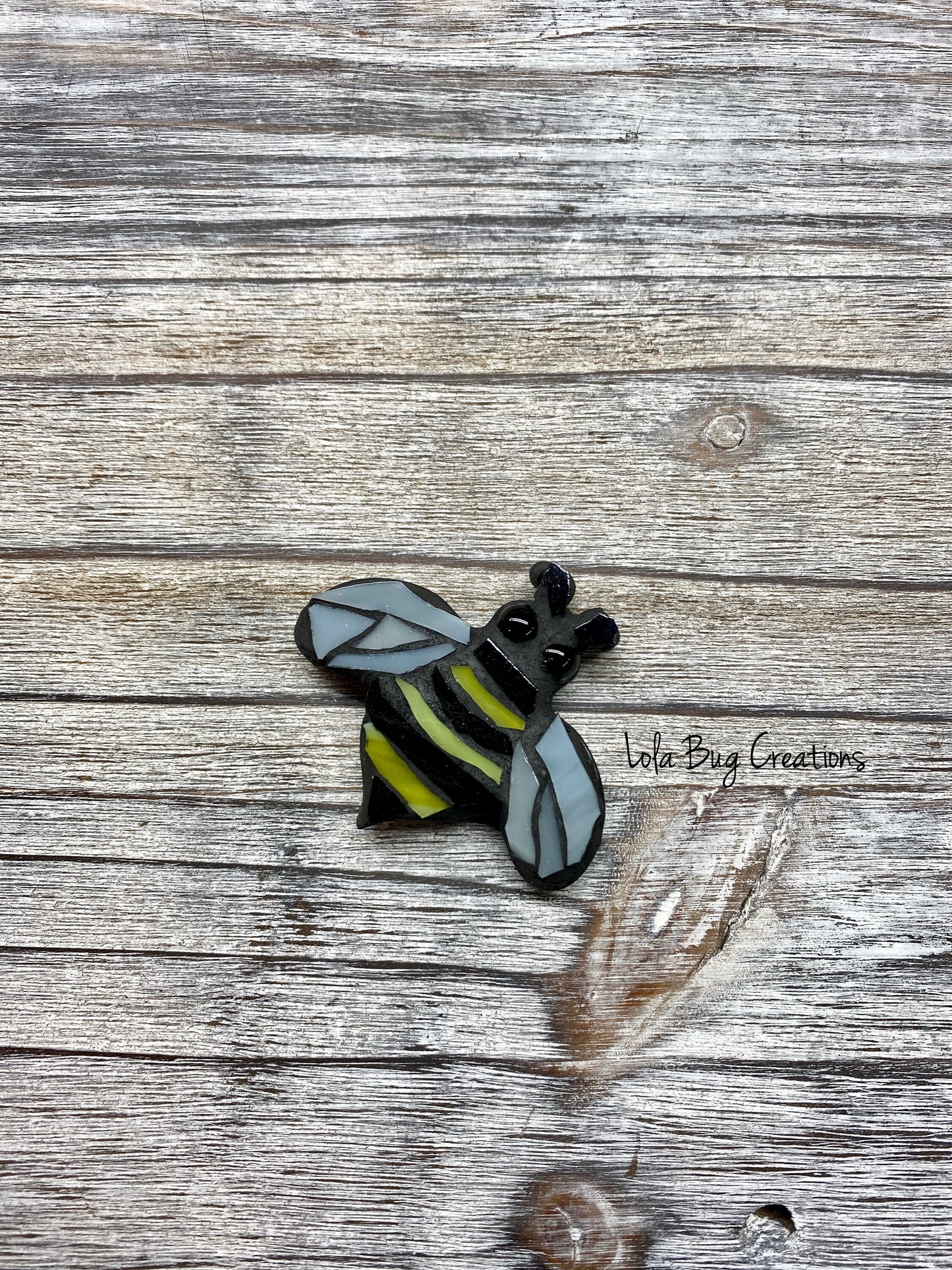 Mini Bee  -Glass Mosaic Magnet