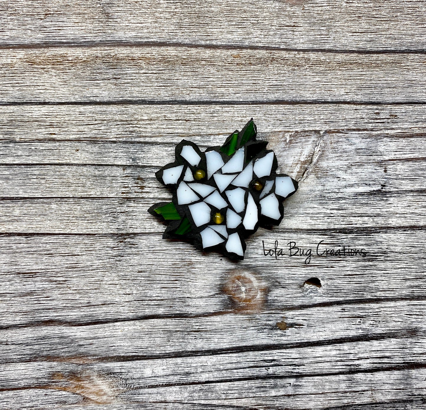 Mini Glass Mosaic Flower Magnet