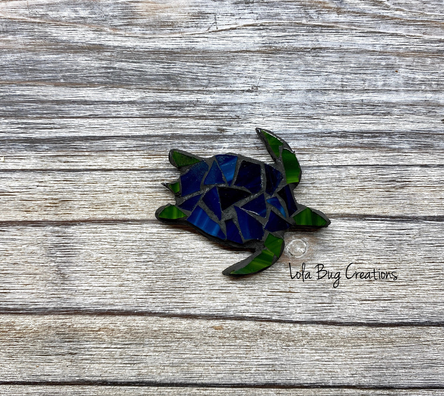 Mini Sea Turtle  -Glass Mosaic Magnet