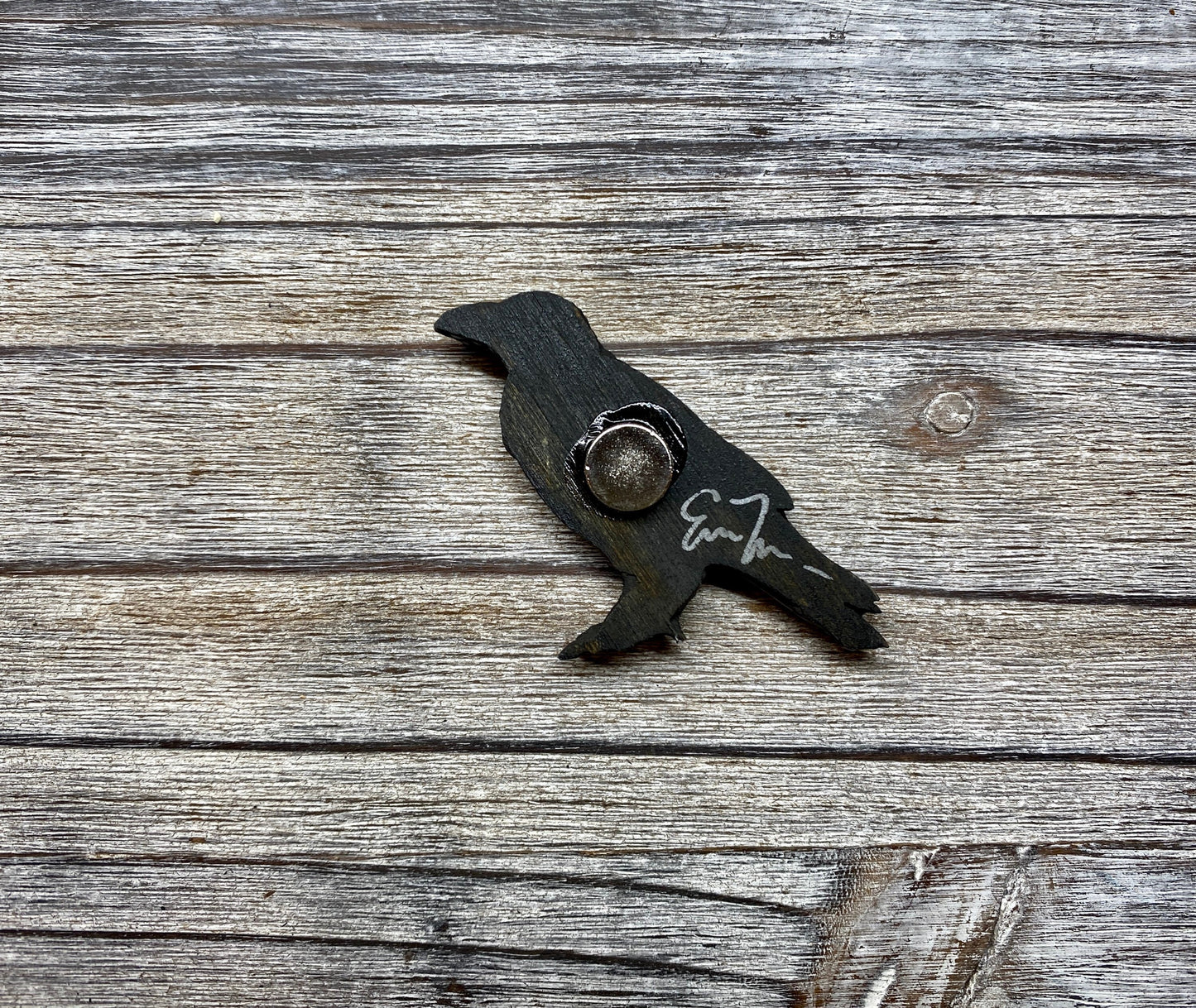 Mini Raven  -Glass Mosaic Magnet