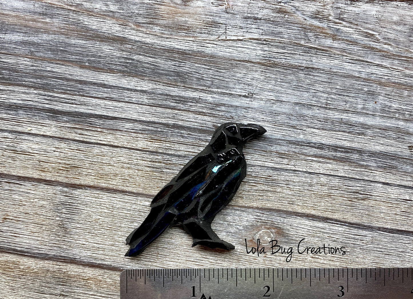 Mini Raven  -Glass Mosaic Magnet