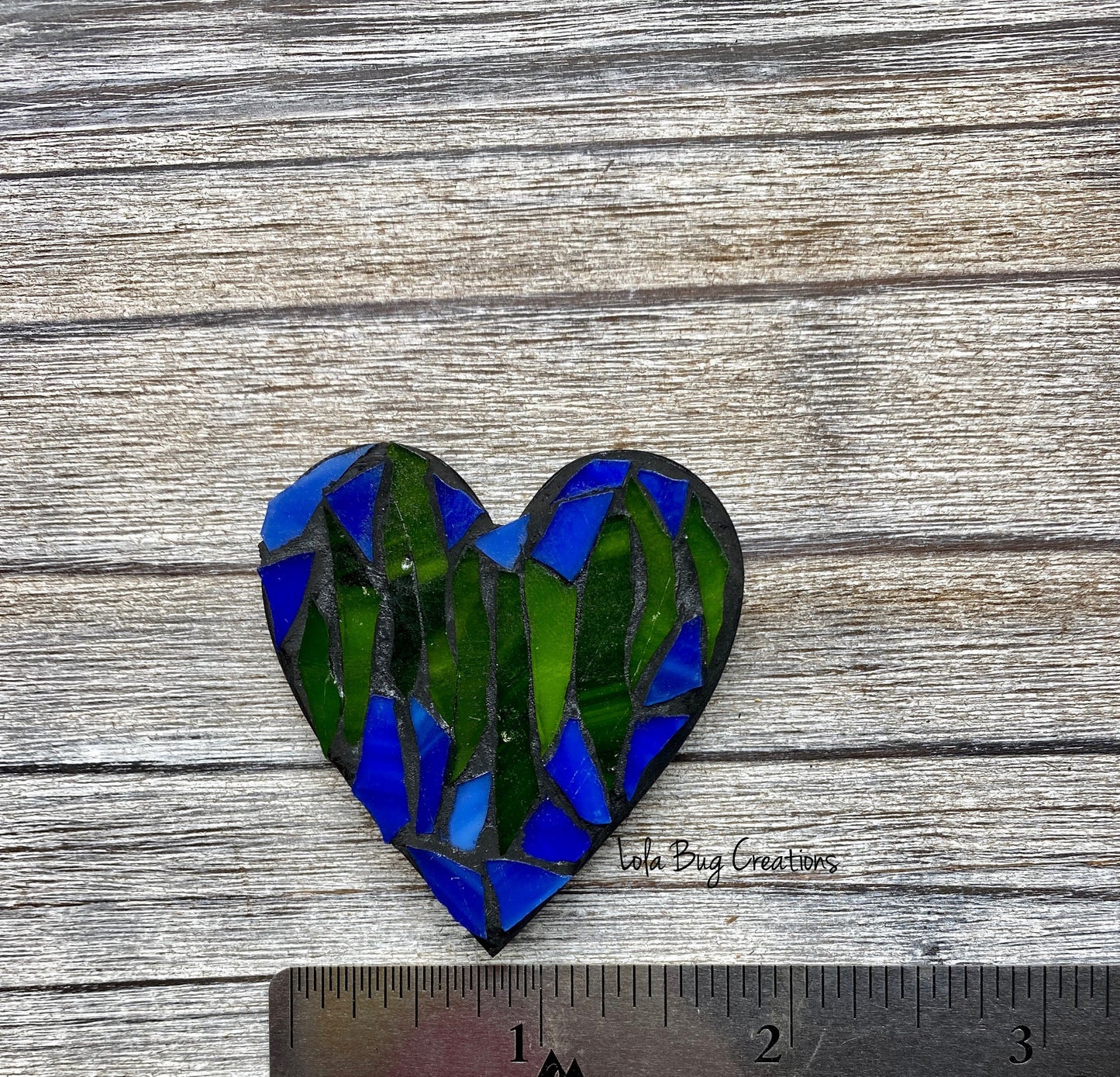 Mini Heart -Glass Mosaic Magnet