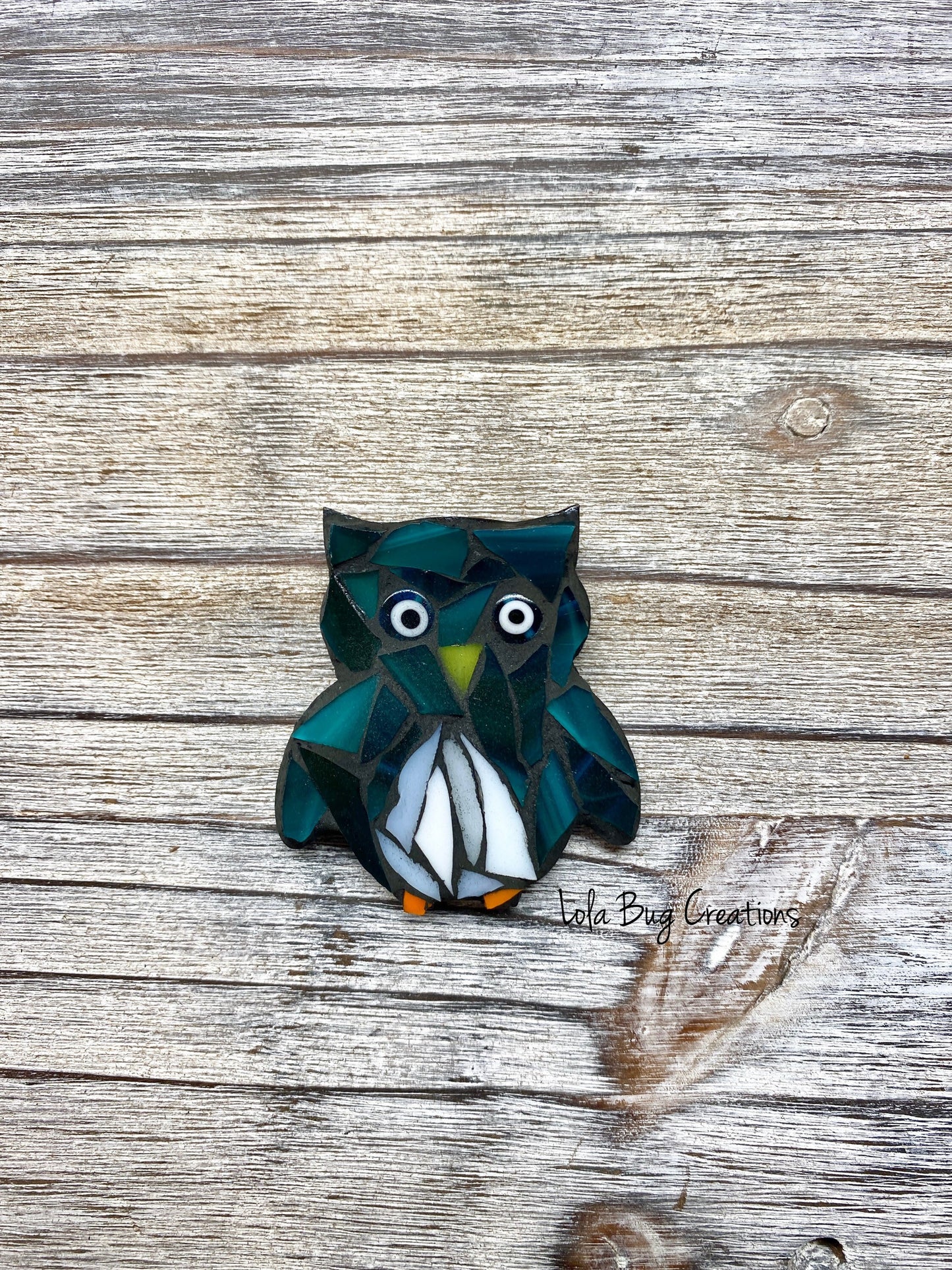 Mini Owl -Glass Mosaic Magnet