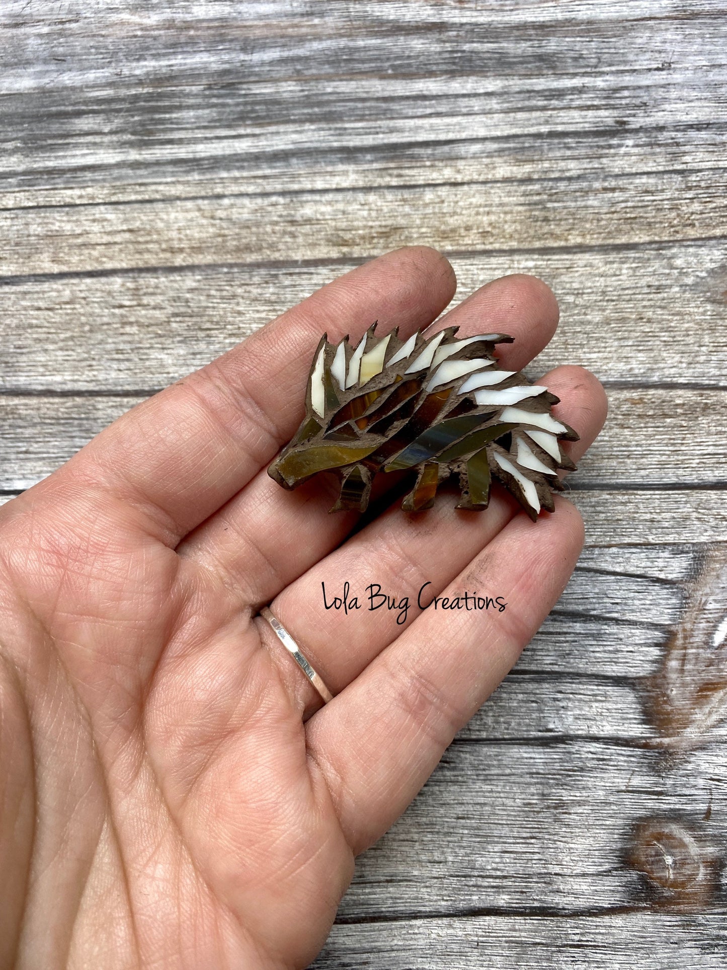 Mini Porcupine -Glass Mosaic Magnet