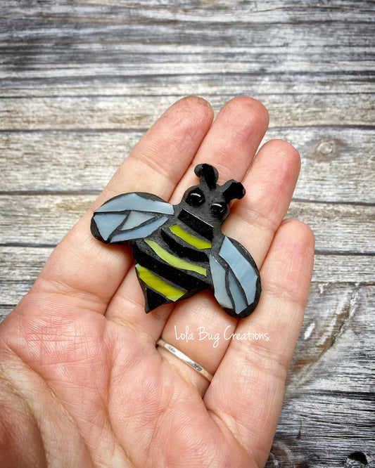 Mini Bee  -Glass Mosaic Magnet