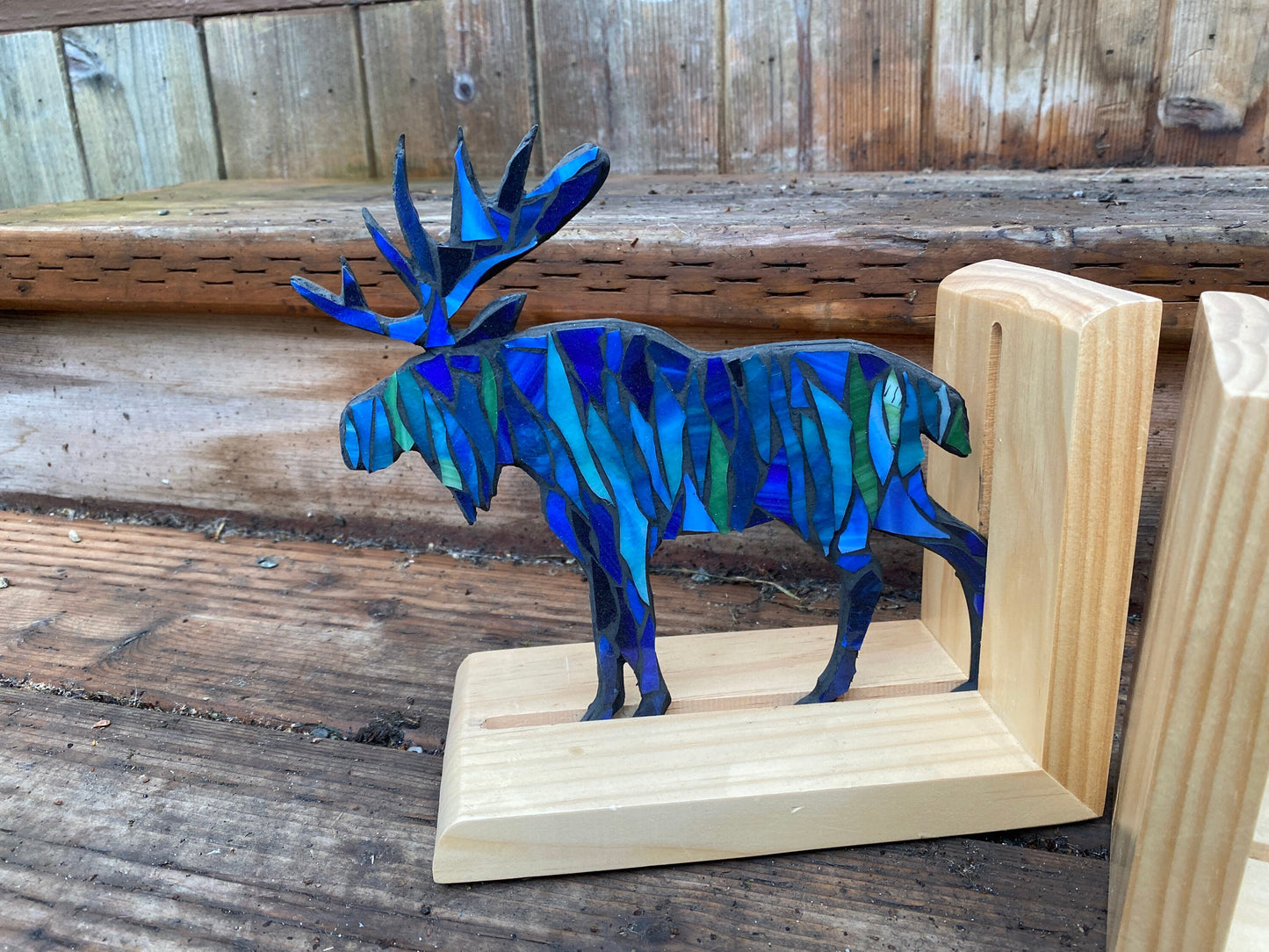 Northern Lights Moose bookend