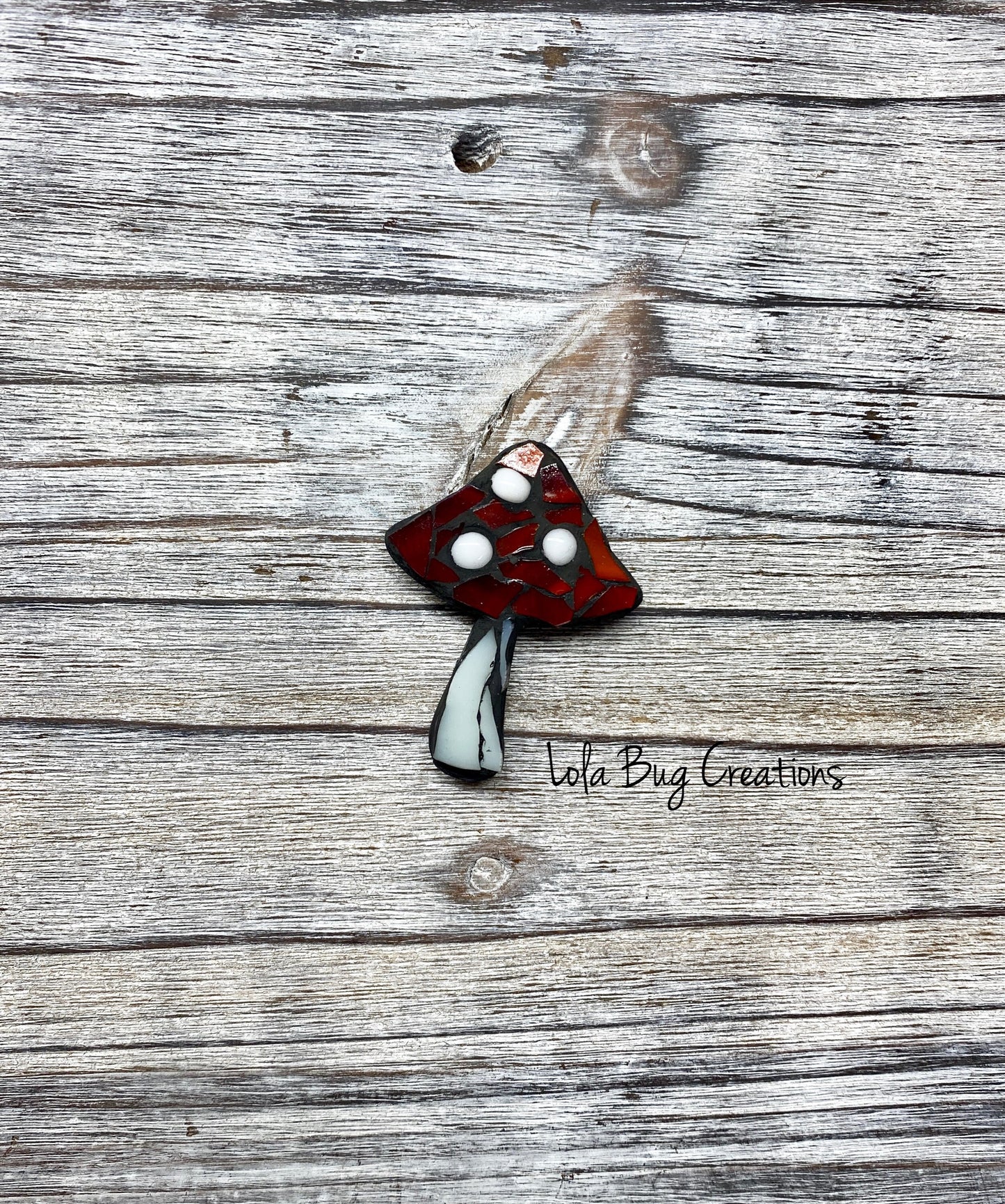 Mini Mushroom  - Glass Mosaic Magnet