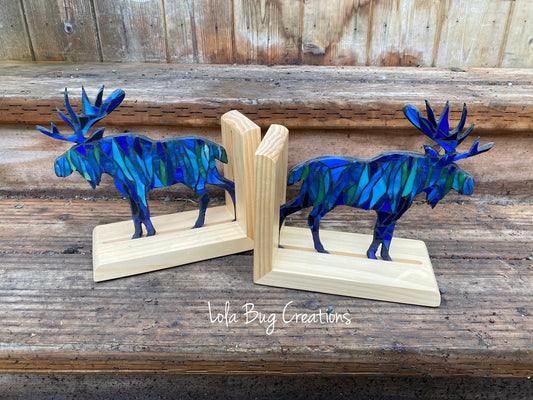 Northern Lights Moose bookend