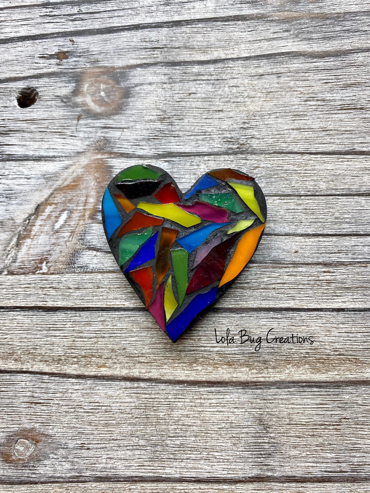 Mini Multicolor / Pride Rainbow heart Magnet