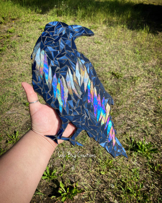 Northern Lights Raven glass Mosaic