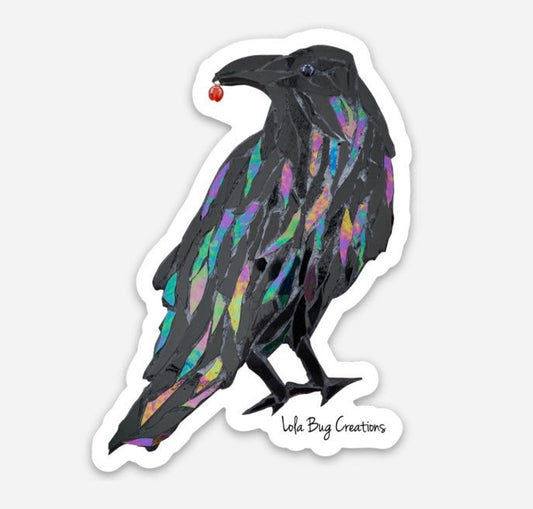 Studious Raven vinyl sticker