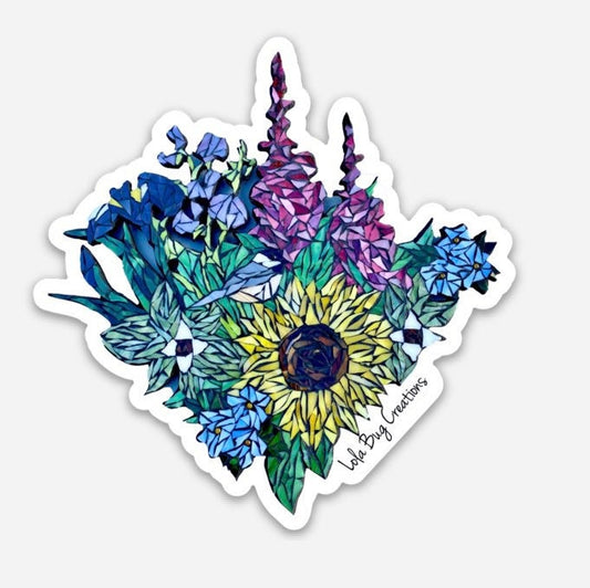 Flower Field Vinyl Sticker