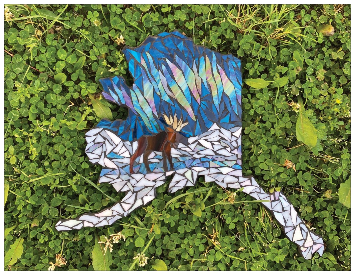 Moose in Alaska Mosaic Note Card