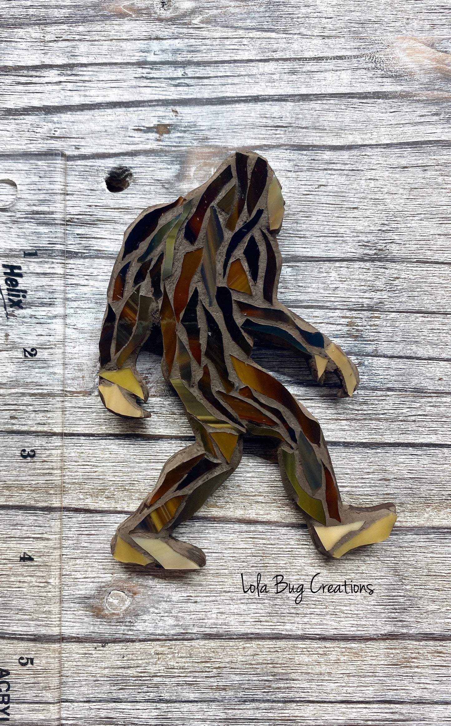 Sasquatch glass mosaic