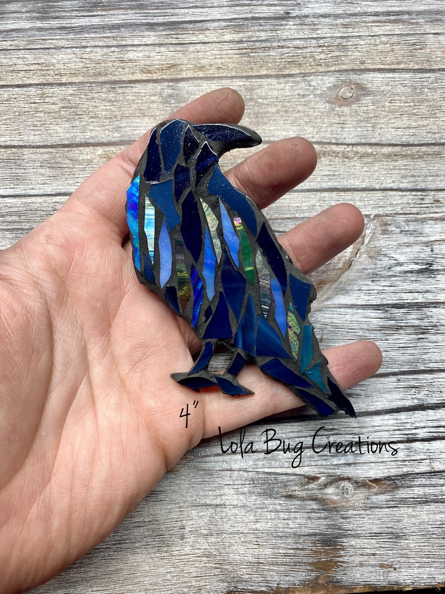 Northern Lights Raven glass Mosaic