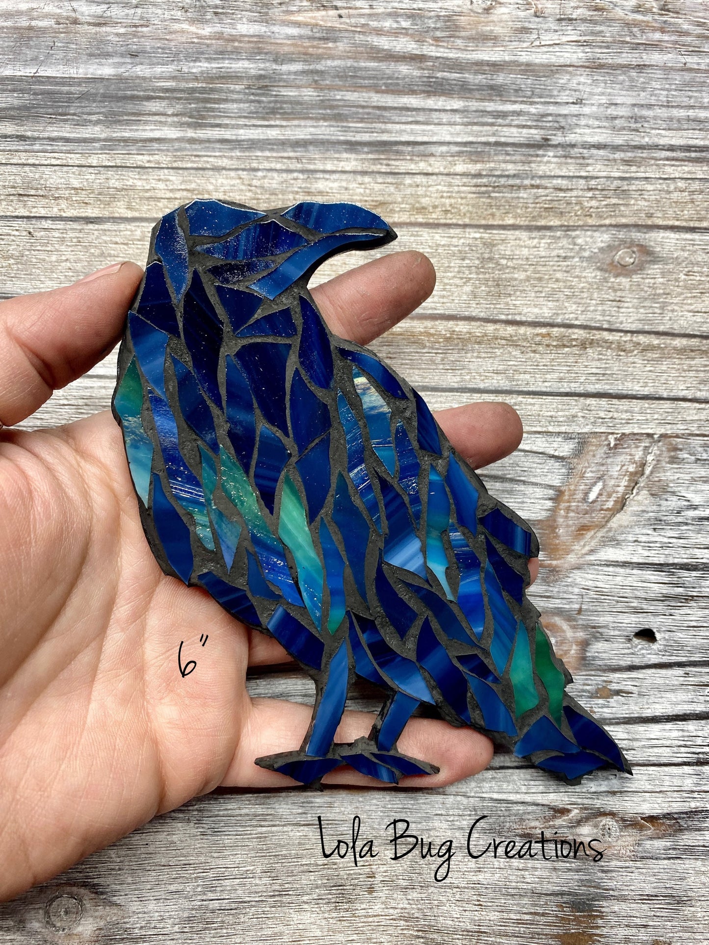 Northern Lights Raven glass Mosaic