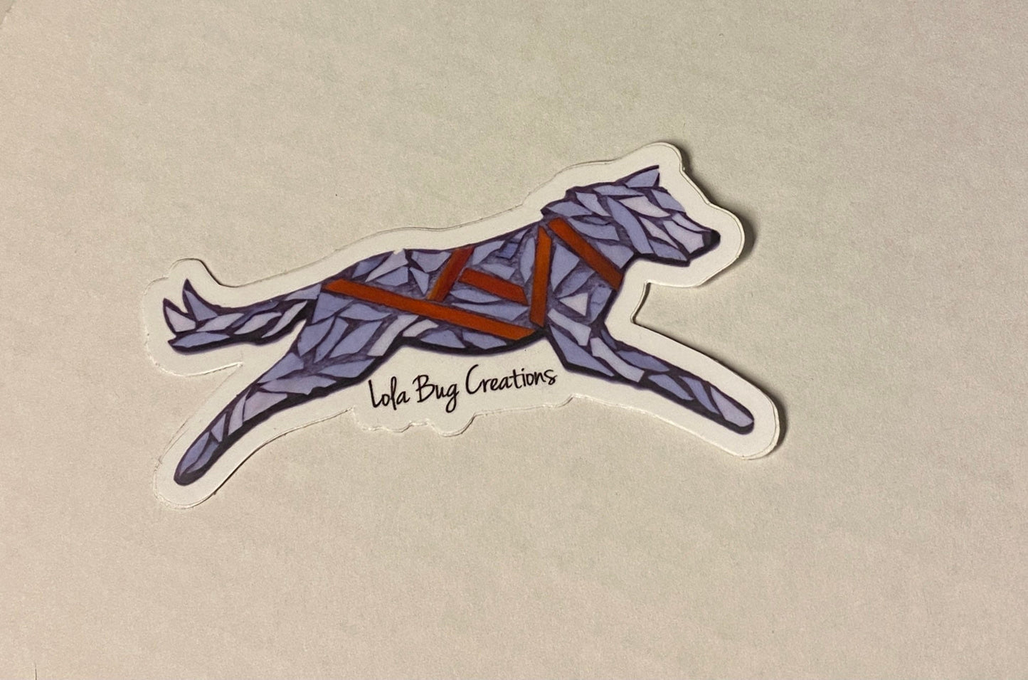 Running husky vinyl sticker