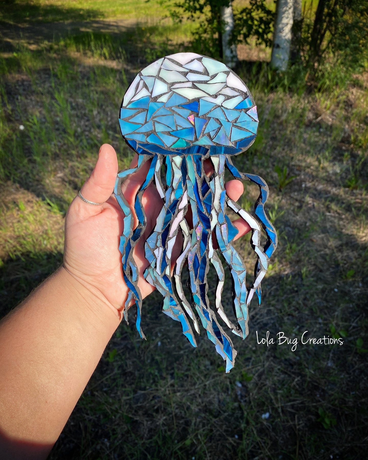 Jellyfish glass Mosaic