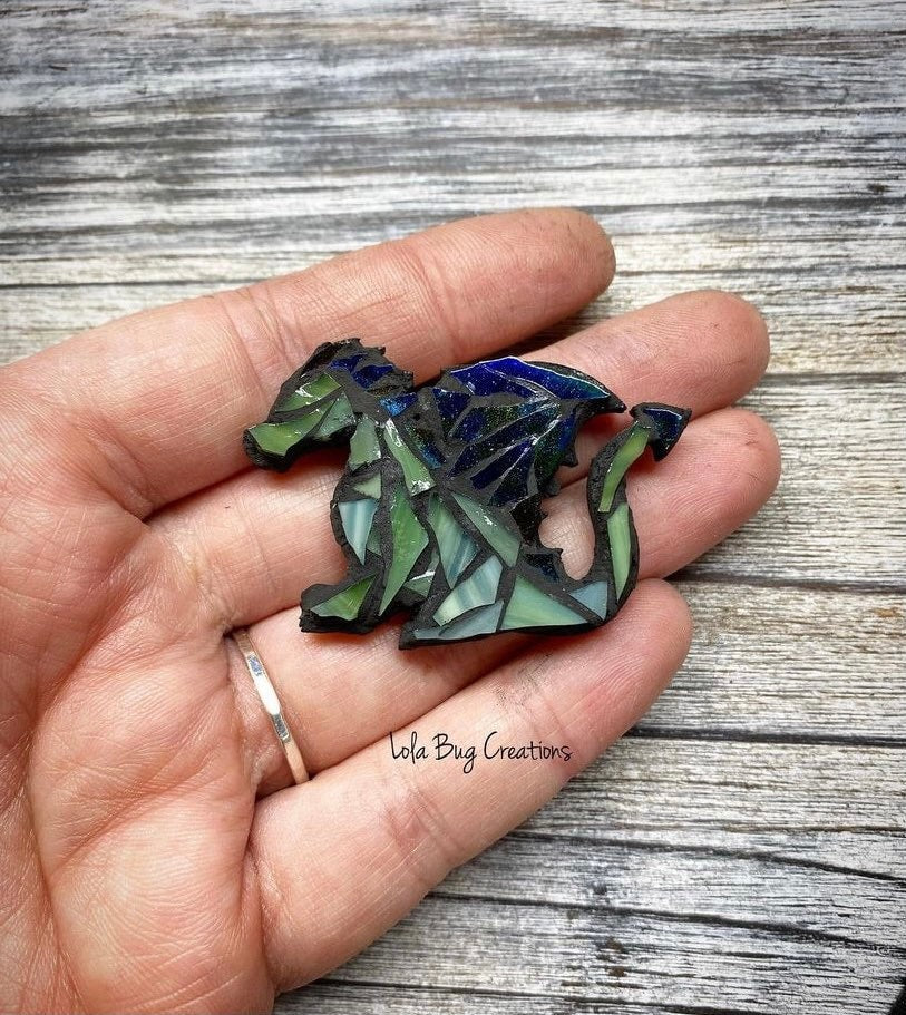 Mini Dragon -Glass Mosaic Magnet