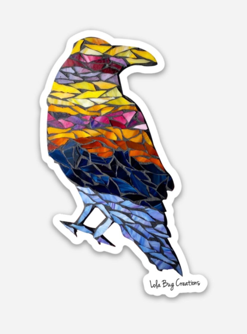 Solstice Studious Raven Vinyl Sticker