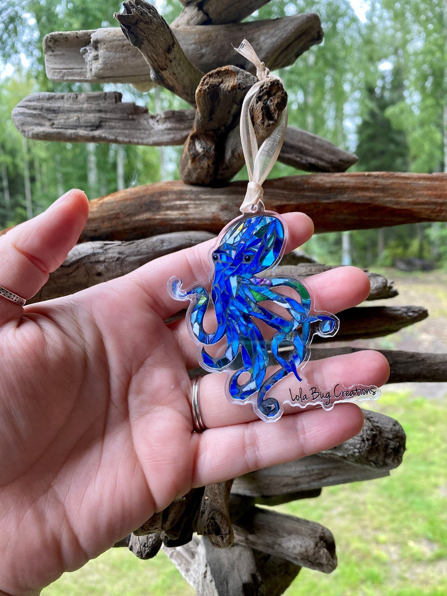 Octopus acrylic ornament