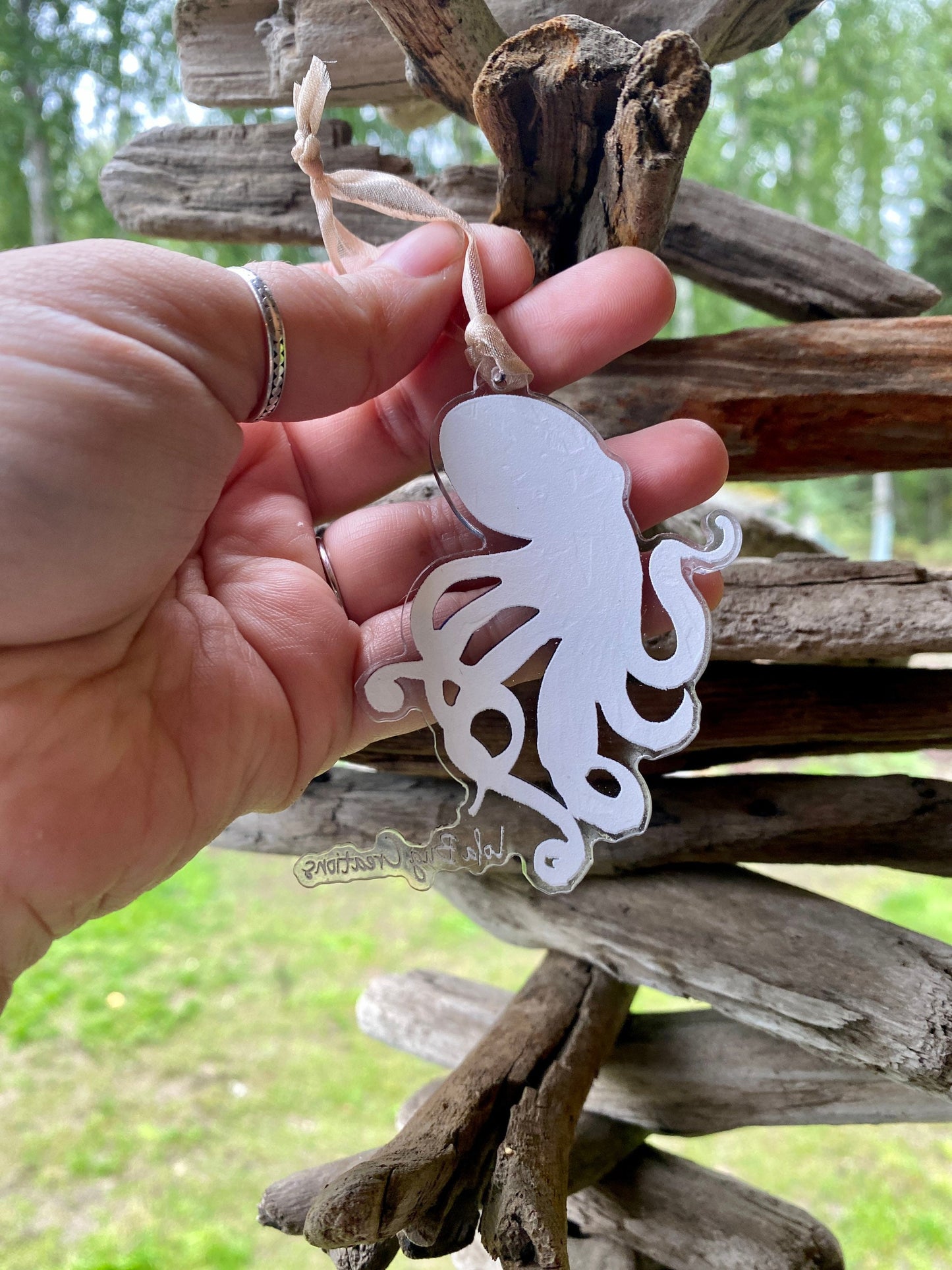 Octopus acrylic ornament