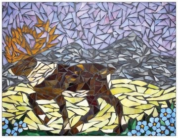 Caribou Walk Mosaic Note Card