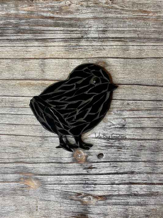 Baby Raven Chick Magnet glass mosaic