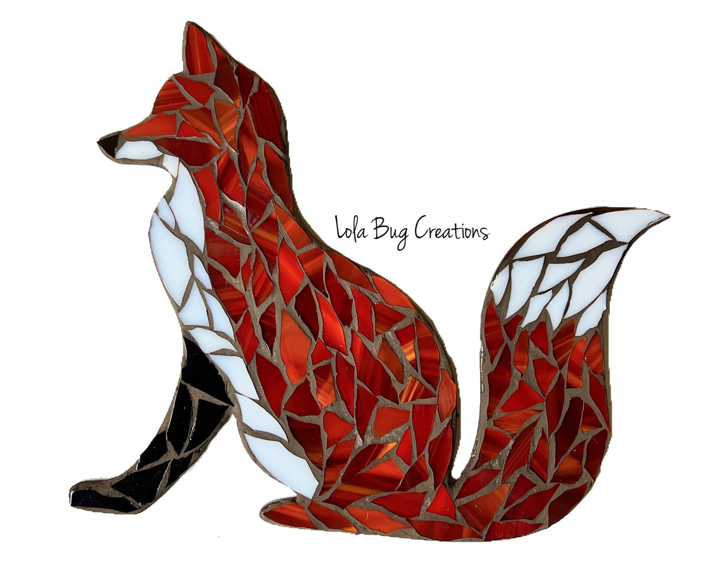 Sitting Fox Glass Mosaic Kit - DIY- Make it yourself- Do it yourself