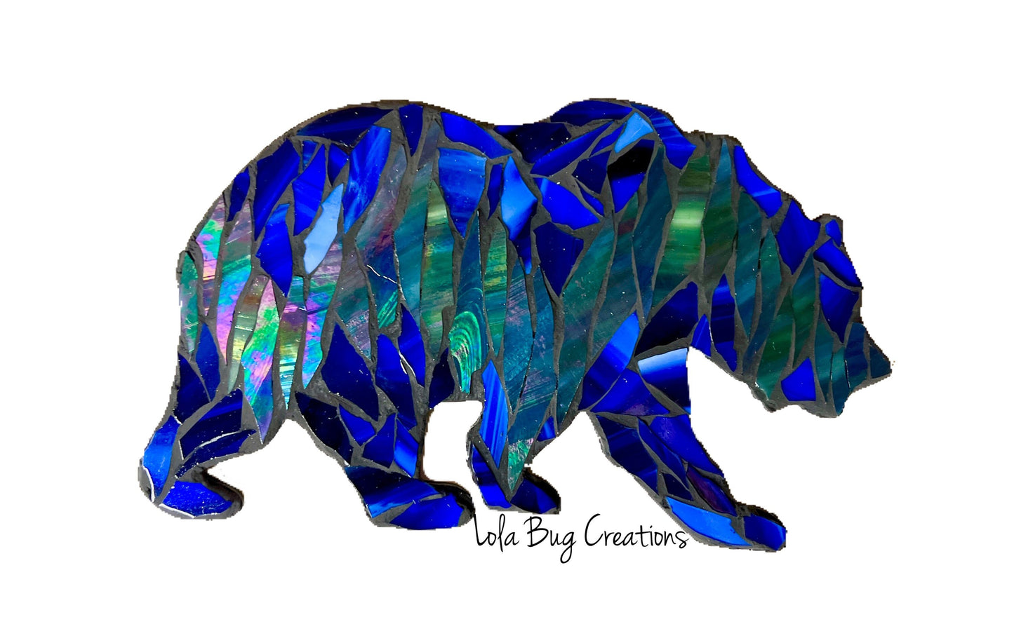 Northern Lights Bear Glass Mosaic Kit - DIY- Make it yourself- Do it yourself