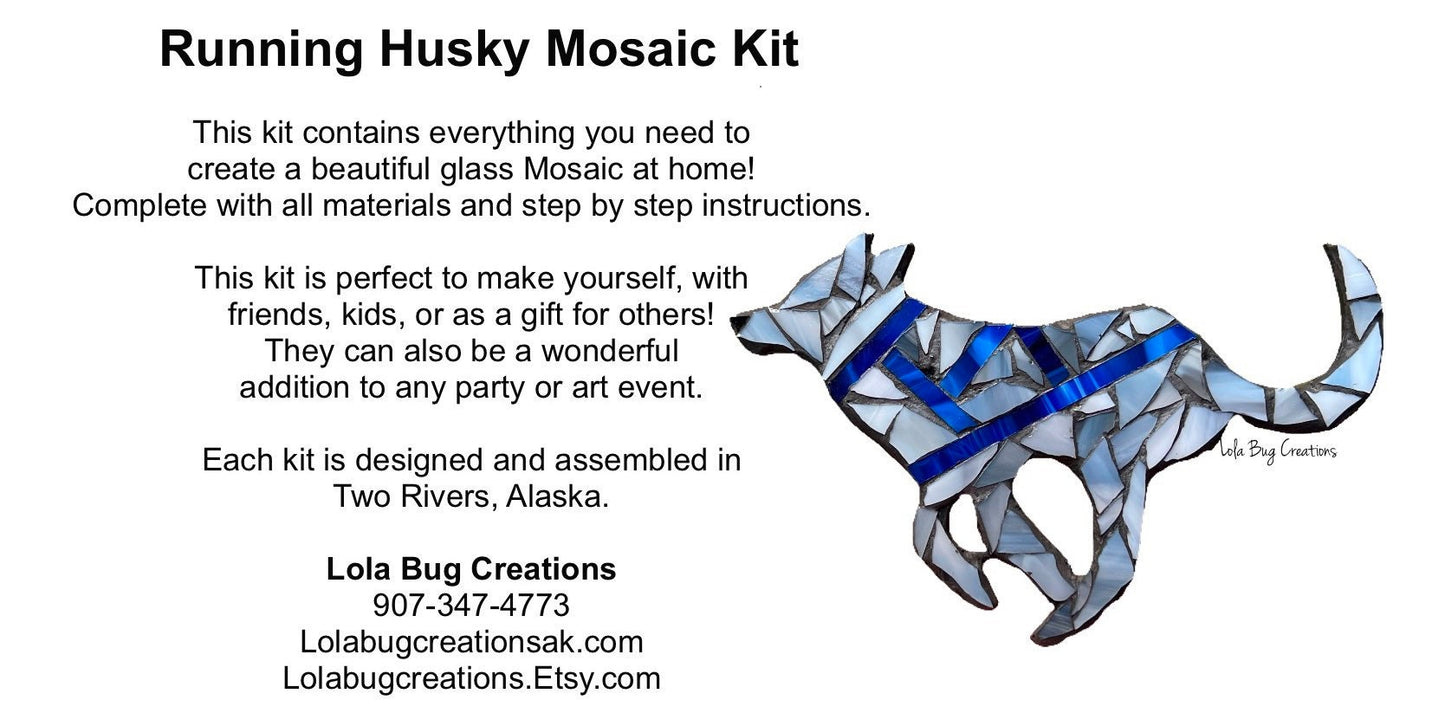 Running Husky Mosaic Kit - DIY- Make it yourself- Do it yourself