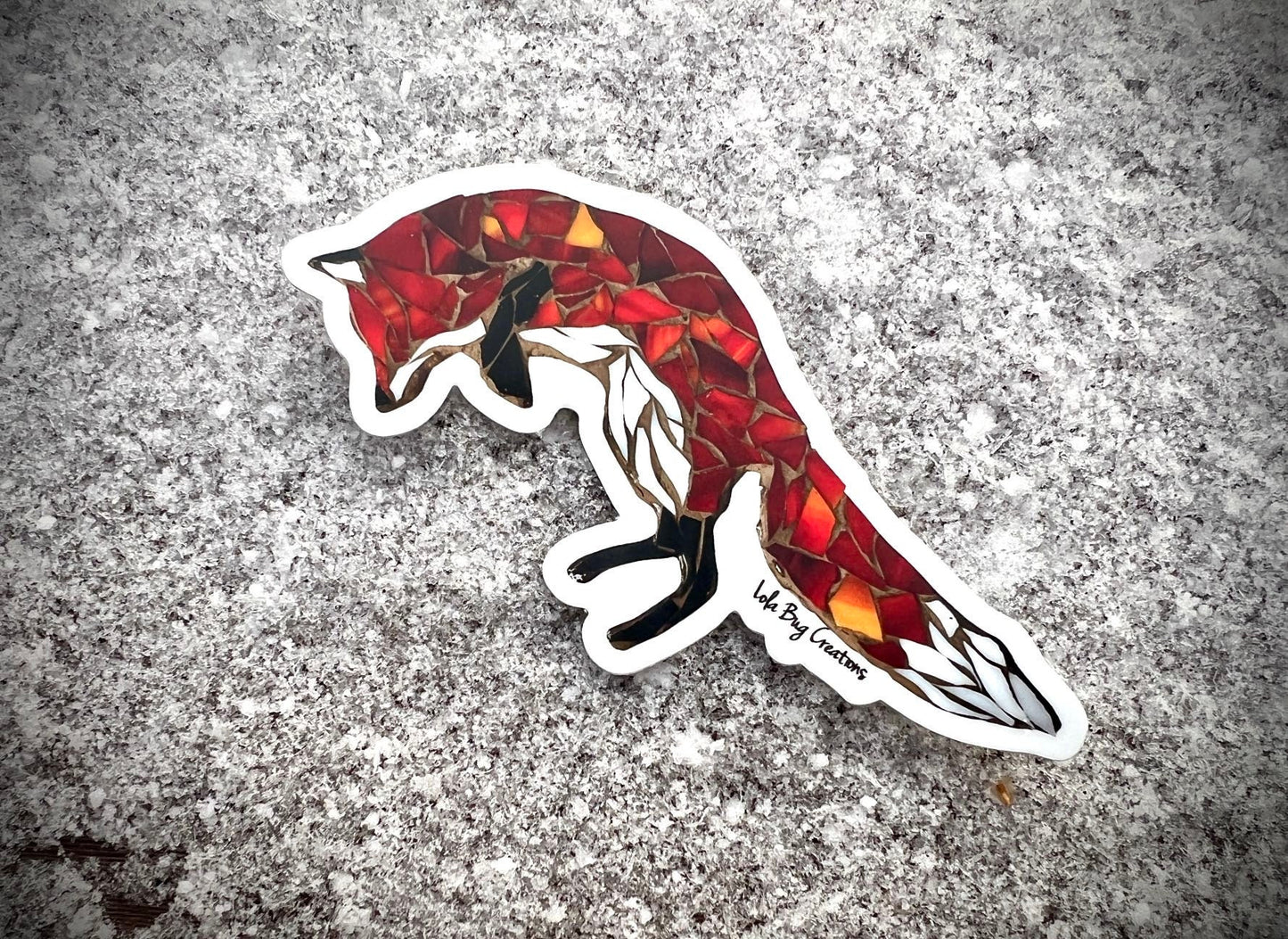 Jumping Fox Vinyl Sticker