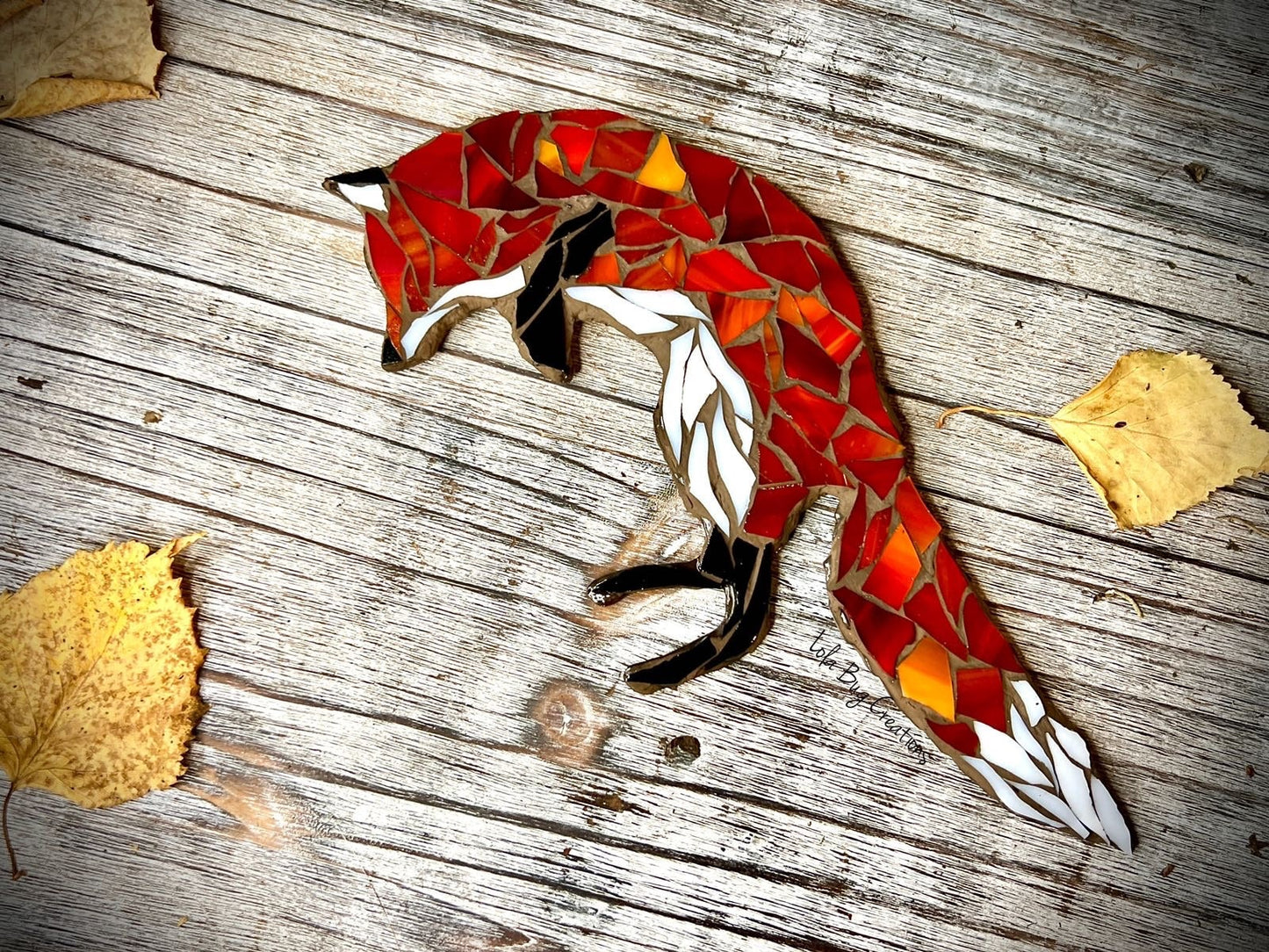 Jumping Fox glass mosaic