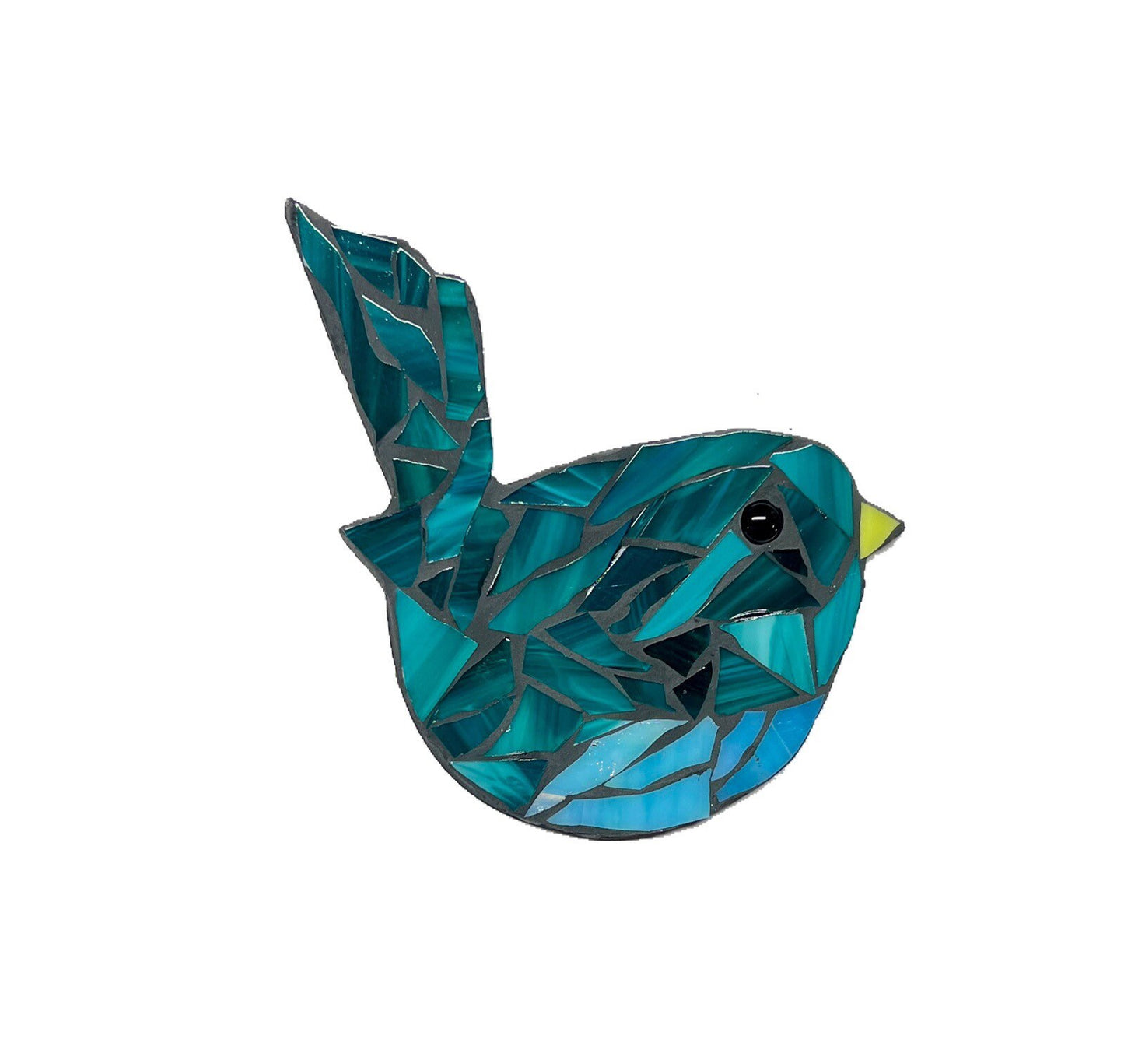 Little Teal Bird Magnet/ Hanging Glass Mosaic Kit - DIY-Do it yourself- Make it yourself