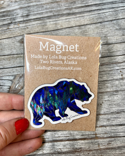 Northern lights bear magnet