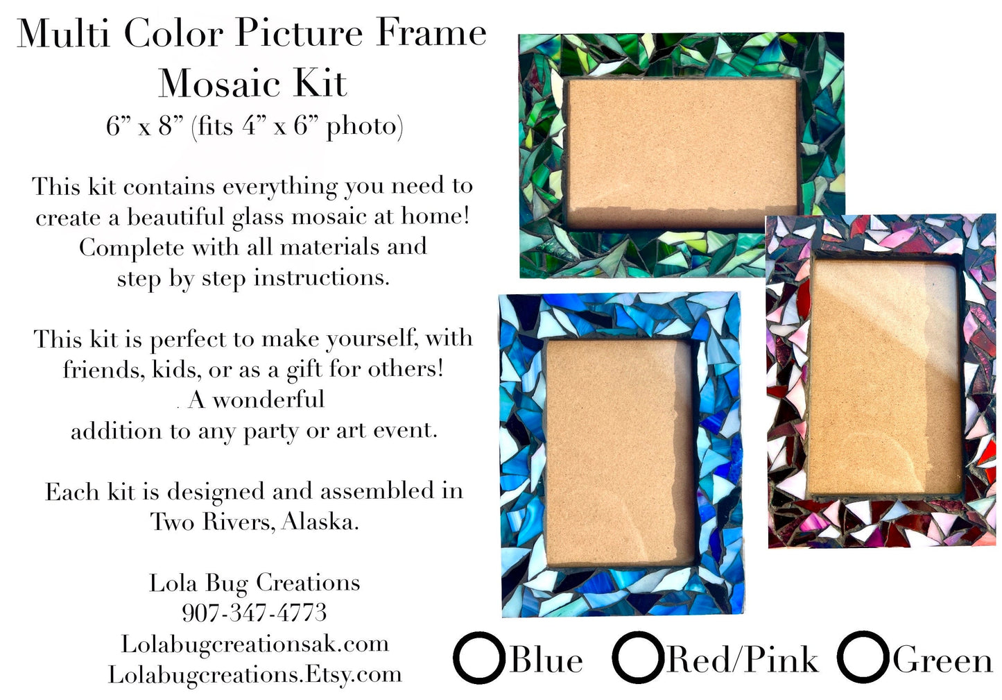 DIY Mosaic Picture Frame Mosaic Kit