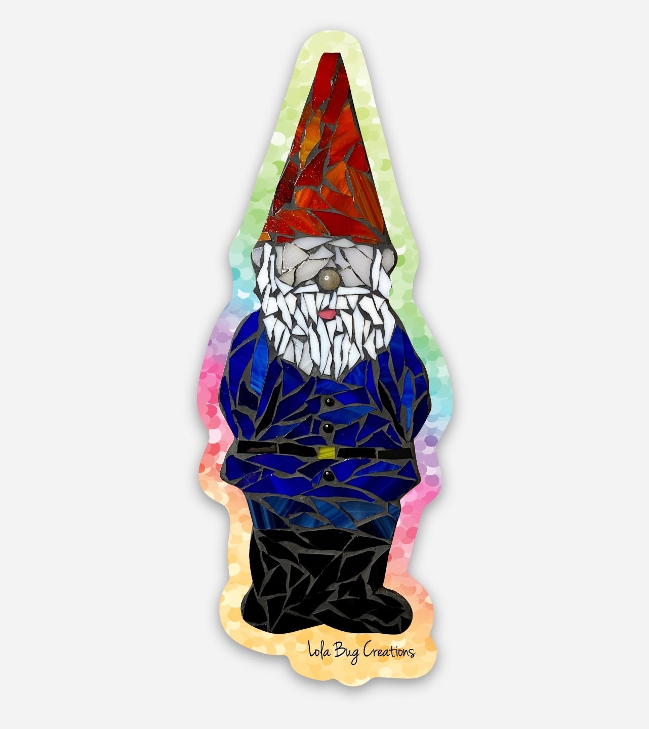 Glitter Garden Gnome Vinyl Sticker