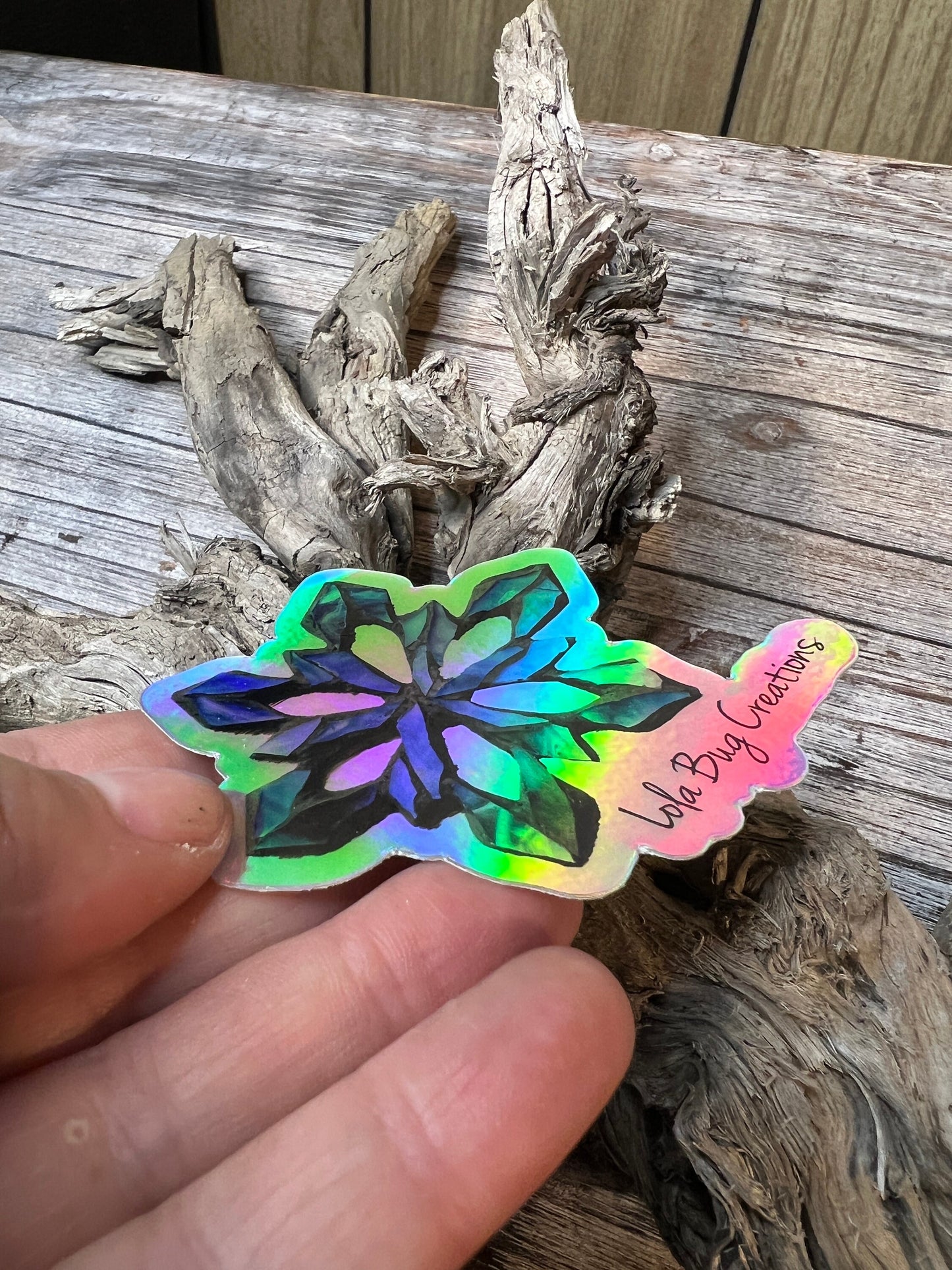 Holographic Snowflake Vinyl Sticker