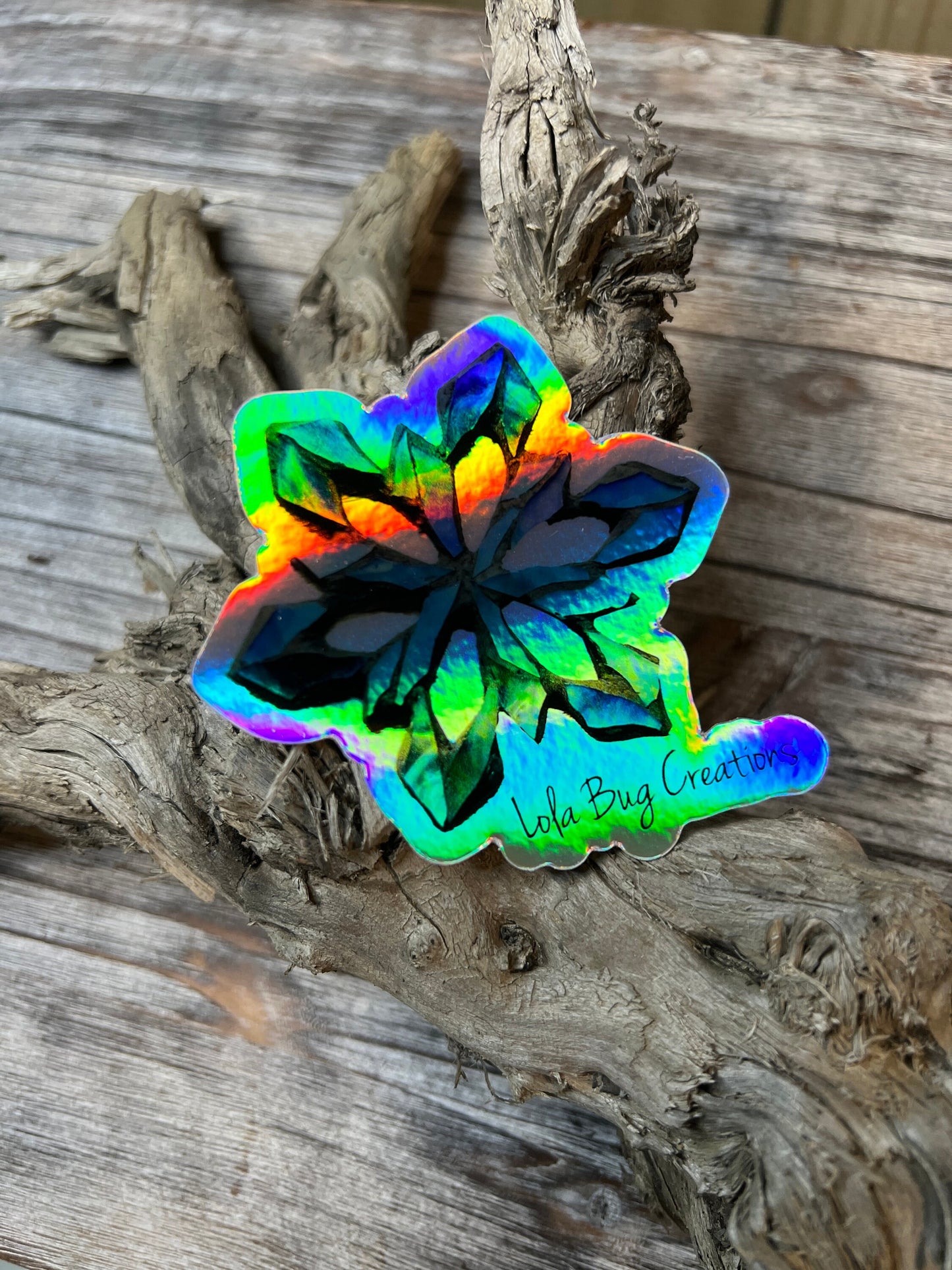 Holographic Snowflake Vinyl Sticker