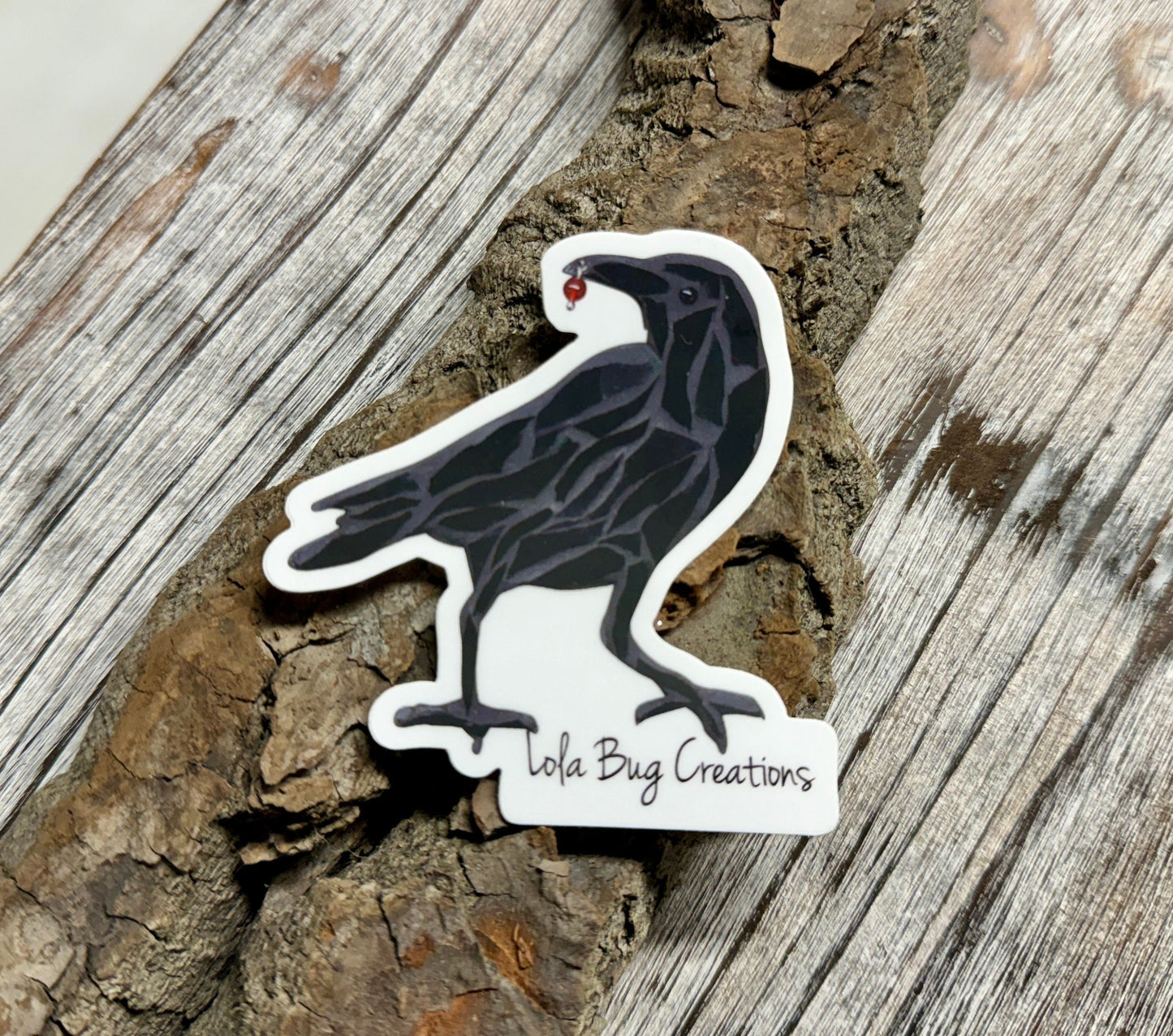 Sassy Head Back Raven Vinyl Sticker