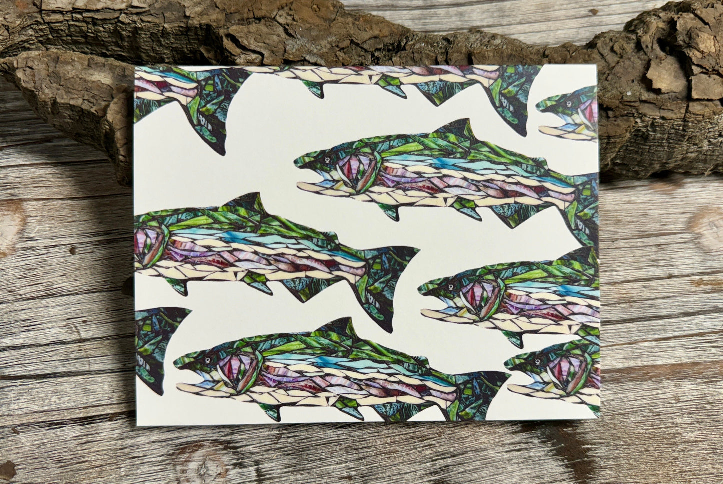 Rainbow Trout Mosaic Note Card