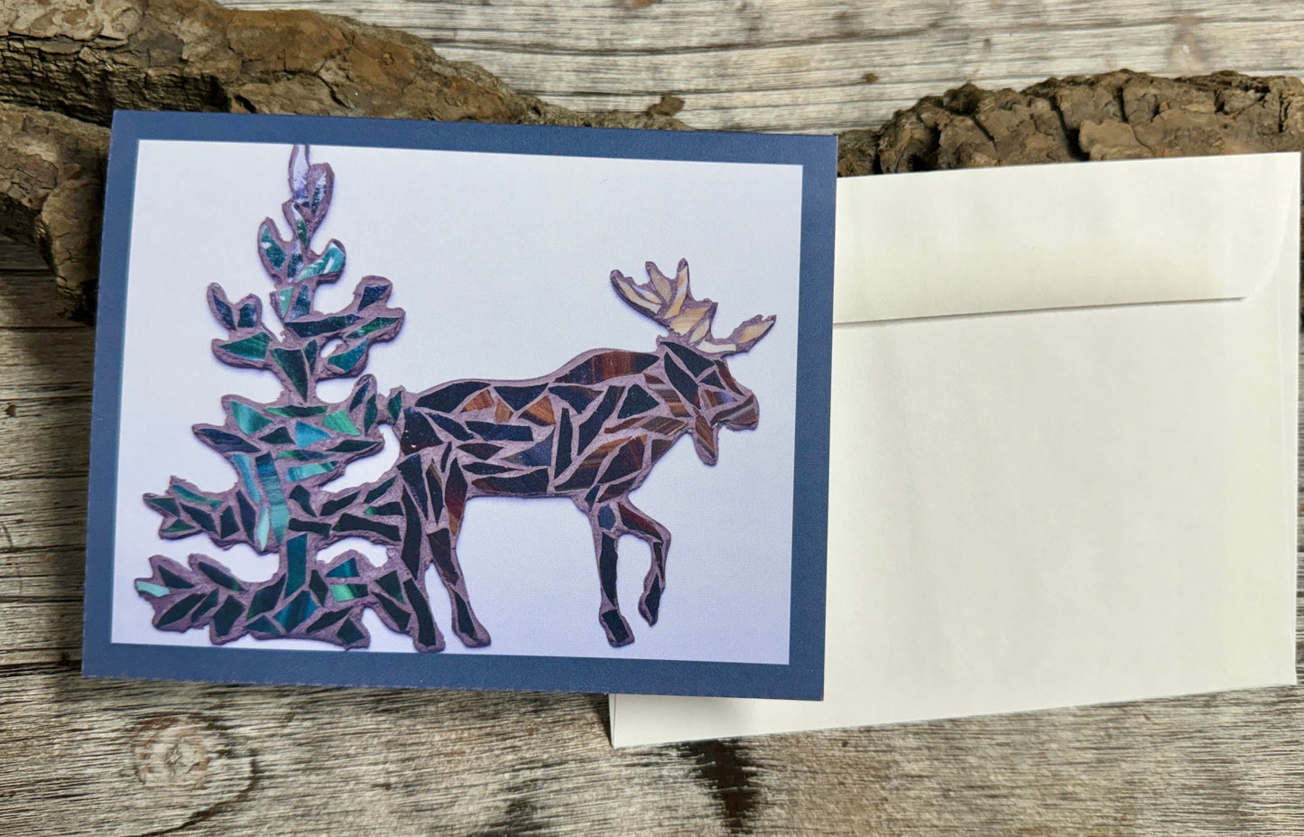 Moose in the Woods Card