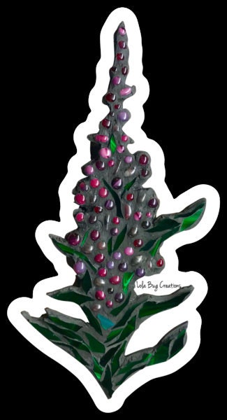 Fireweed vinyl sticker beaded