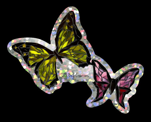 Glitter Butterfly Vinyl Sticker