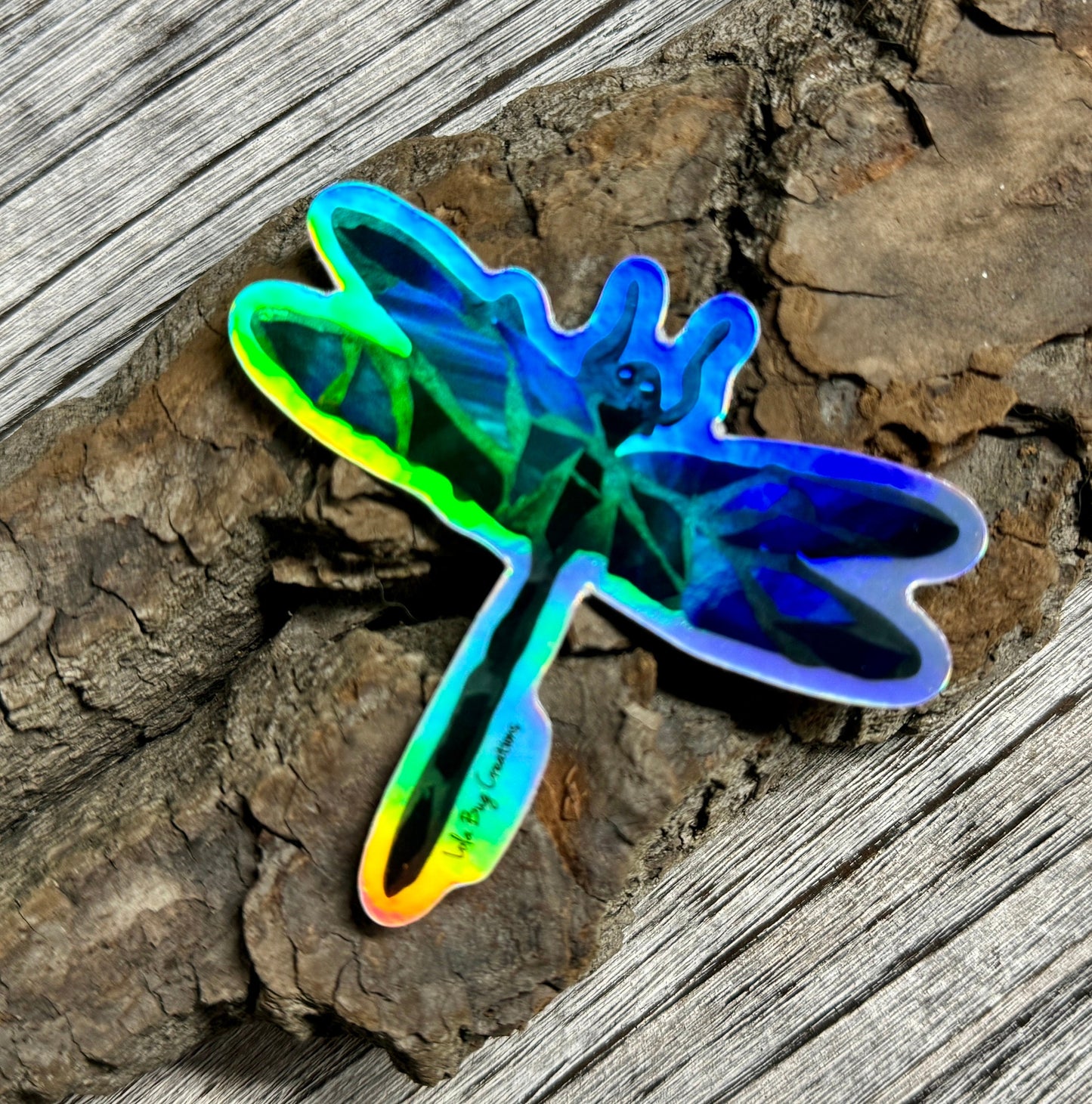 Dragonfly holographic Vinyl Sticker