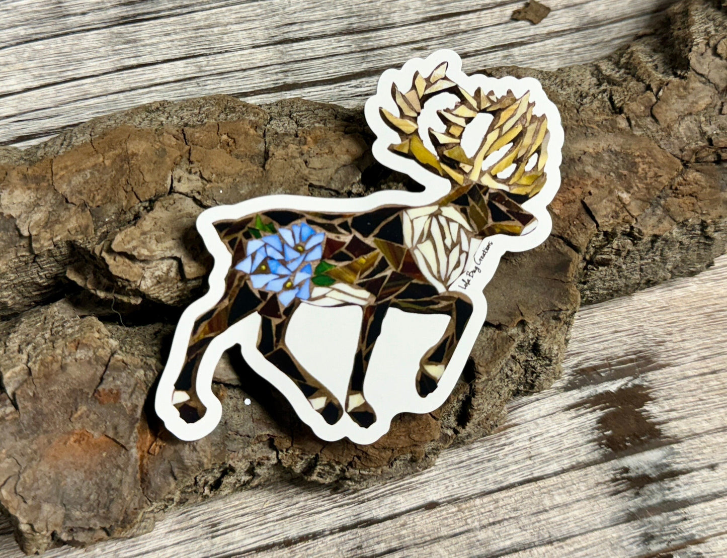 Caribou forget-me-not thin magnet