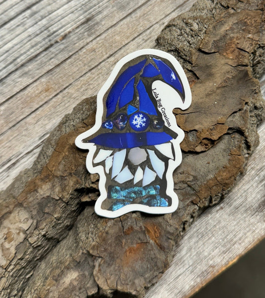 Winter Snowflake Gnome Vinyl Sticker