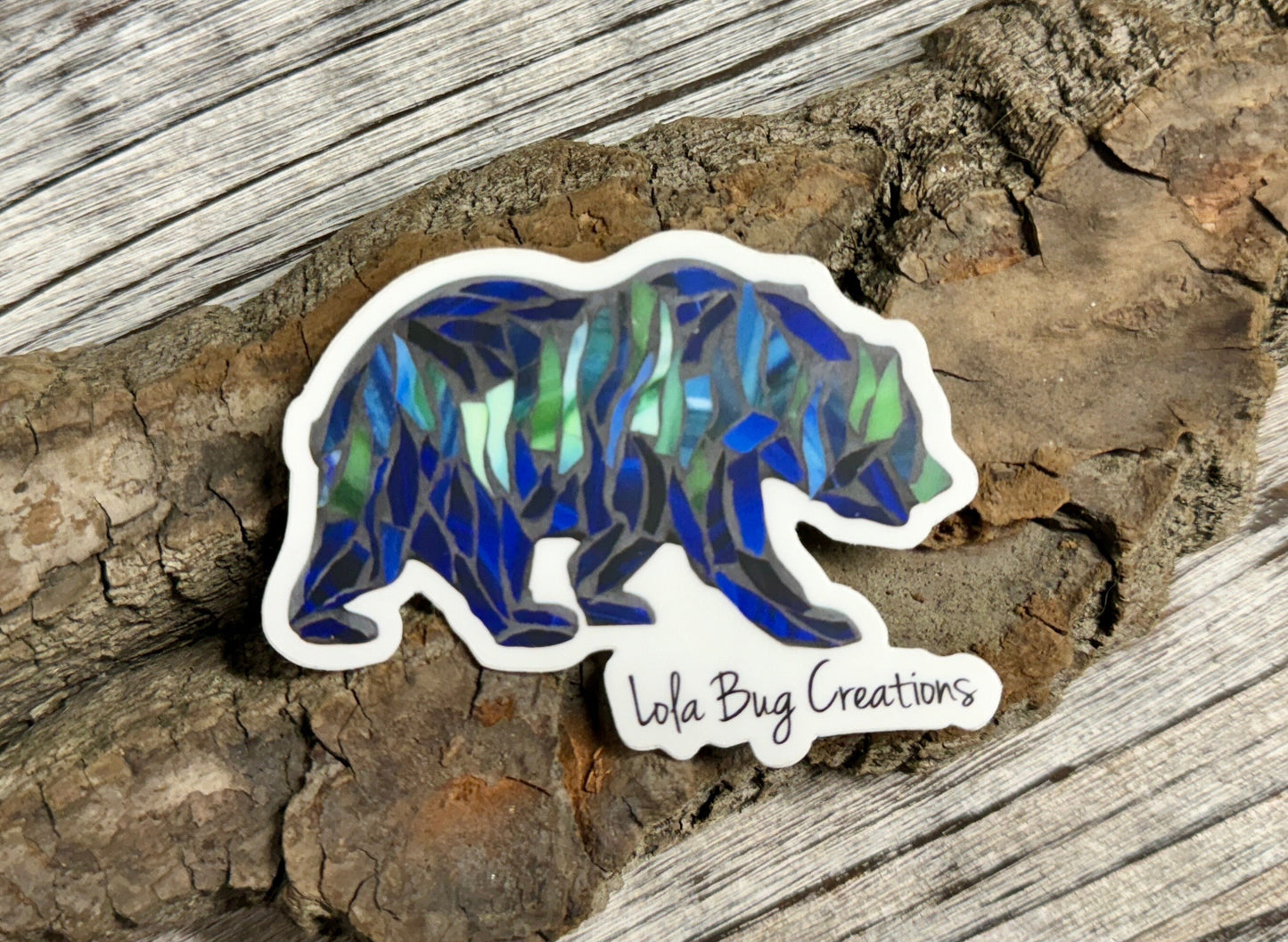 Northern Lights Bear Vinyl Sticker