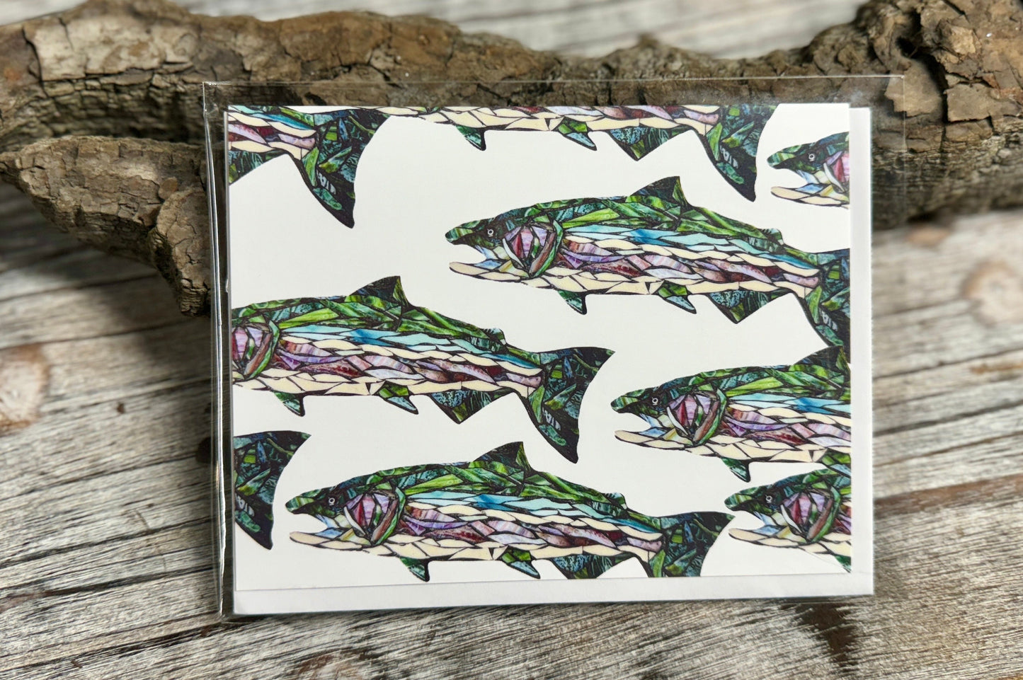 Rainbow Trout Mosaic Note Card